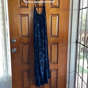 MIKOH maxi dress 100% rayon leaf print